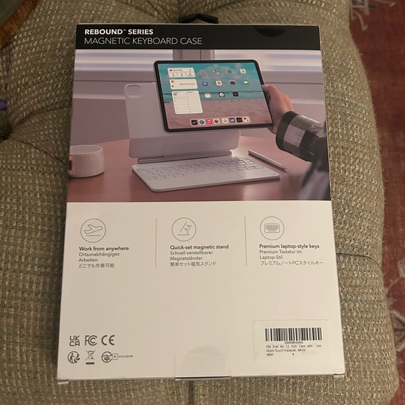 ••NEW OPEN BOX ESR iPad Air 11 inch Case WITH Keyboard (M3,2025/M2,2024) - Picture 3 of 6